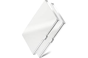 QEBIDVL 2PCS Premium Business Card Holders Stainless Steel Slim Metal Silver Business Card Holder Pocket Business Card Holder for Men & Women, 3.7 x 2.3 x 0.3in / 9.3 x 5.8 x 0.7cm