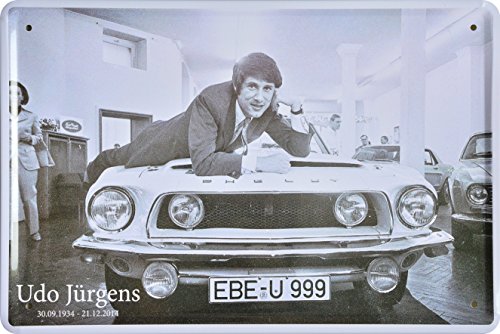 Wandschild Metalschild Retro Udo Jürgens 20x30 cm Reklame Retro Blech Metal Sign XCOM17WA