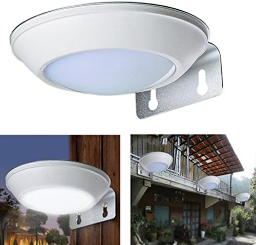 IRISH 16 Bright LEDs 240Lumens Wireless Solar Powered, Microwave Radar Motion Sensor Light Wall with Activated Auto On/Off Based on Natural Lighting for Patio, Deck, Yard, Garden,Driveway,Outside