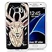 Produktbild Samsung Galaxy S7 Edge Hülle Tiere Muster,Neu Tasche ISENPENK Für 5,5-Zoll Samsung Galaxy S7 Edge/G935F/S7 Edge Duos Hülle Silikon vorne und hinten Ultra Slim Back Cover Schutzhülle Wasserdicht Stoßfest Soft TPU Handyhülle Case[Hirsch] Glanz nachts
