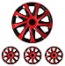 Produktbild Fussmatten-Deluxe 57-22-222222 (4er-Set) Radkappen -Farbe und Größe wählbar- 14 Zoll OCARD rot für fast alle Standardstahlfelgen passend