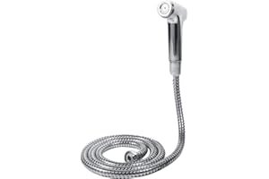 Wakects Bidet Pulvérisateur, Accessoire WC Hygiène Personnelle Ensemble Bidet À Main Support Mural Pommeau De Douche et Flexible de 150 Cm