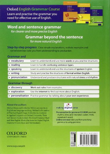 Couverture du livre de Oxford English Grammar Course: Advanced: A Grammar Practice Book for Advanced Students of English [With CDROM]