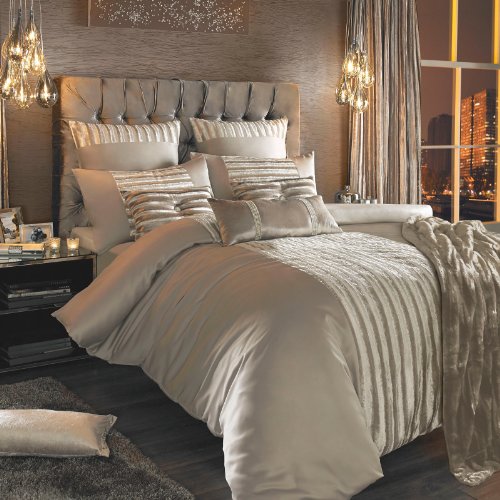 Kylie Minogue At Home Brown 'Lucette Praline' 200 Thread Count Duvet Cover King