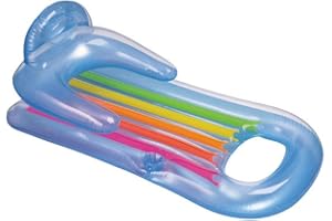 INTEX King Kool Lounge Floating Swimming Pool Lounger with Headrest & Cupholder