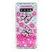 Produktbild Everainy Kompatibel für Samsung Galaxy S10 Hülle Silikon Transparent 3D Flüssig Glitzer Durchsichtig Gummi Stoßstange Galaxy S10 Liquid Stoßfest Hüllen Handyhülle Schutzhülle (Rosa Schmetterling)