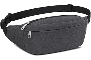 YOOLUAN Wodoodporna nerka Torba biodrowa na zamek Torba podróżna Torba podróżna Turystyka na świeżym powietrzu Sport Wakacje Pieniądze Torba biodrowa Opakowanie D1-ciemnoszary