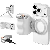 TELESIN Fun Shot Manyetik Cep Telefonu Kamera Tutacağı iPhone ve Android i&ccedil;in, &ccedil;ıkarılabilir kablosuz uzaktan kumandalı, 6,35