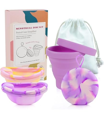 SHORDY Reusable Menstrual Cups (Large) Set Of 2 With Mini Box, Medical Grade Silicone, Coupe Menstruelle, Safe Period Cup, Heavy Flow Kit, Feminine Hygiene, Tampons, Pads & Disc Alternative (Green - View #8