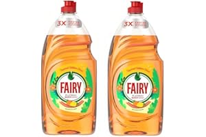 STAR FASHION GLOBAL LTD Fairy Platinum Citrus Grove Washing Up Dishwashing Soap Liquid - Tropical Edition Citrus - New And Improved Formula - (2x820ml