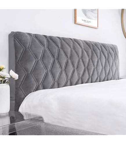 DOSYCOVUR Couvre-Tête De Lit Velours - 140cm, Extensible, Lavable, Anti-Poussière - Protection Déco