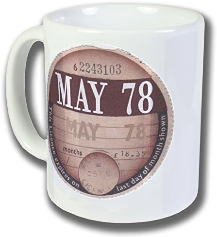 May 1978 Road Tax Disc Mug, Boxed - 40th Birthday Gift