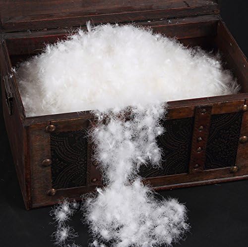 Bulk White Goose Duck Down and Feather -Filling Stuff Bedding Pillow DIY Standard (100%Goose Down, 1 Lb(15.8oz))