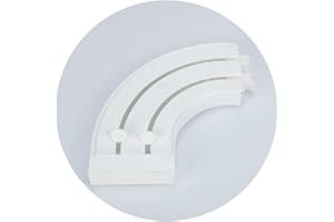 Proper Tools PVC Curtain Pole Rail Track Double Corner Running - 2 PCS White - Accessories for Curtain Rail Track