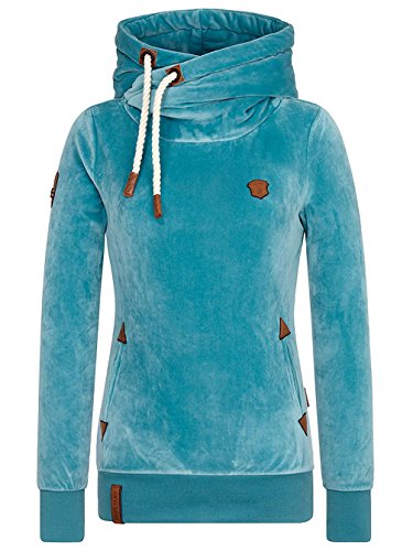 Preisvergleich Produktbild Damen Kapuzenpullover Naketano Darth Mack Hoodie, Mellow Blue, Gr. L