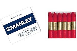 ALPINO Lapices cera manley unicolor carmin n.10 caja de 12 unidades