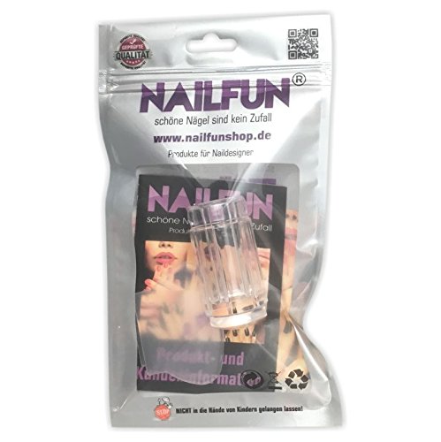 NAILFUN – Clear Jelly Stamper transparent – komplett durchsichtig mit Schaber - 4