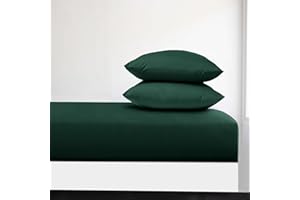 IR IMPERIAL ROOMS Imperial Rooms Fitted Sheet 40 Cm - Extra Deep Brushed Microfiber Bed Sheets Easy Care Soft Fitted Bed Sheet - Shrinkage and Fade Resistant (Emerald, King)