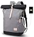 Produktbild Laptop Rucksack Damen Herren, Roll Top Rucksack mit USB Anschluss für 15.6 Zoll Laptop Notebook, Anti-Diebstahl Business Daypack wasserabweisend Schulrucksack (grau)