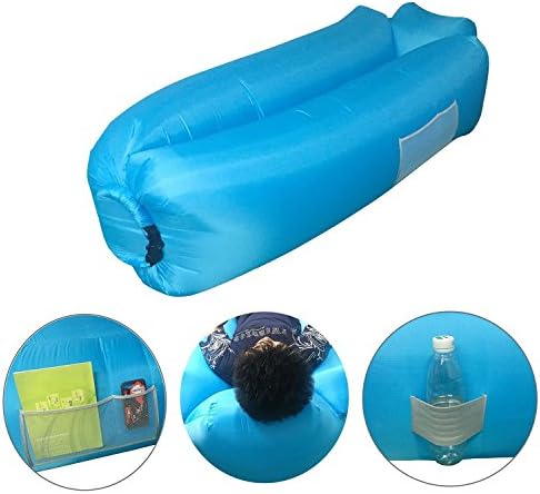 Air Lounger Sofa Bed Chair, Waterproof Portable Self Inflating Travel Camping Mattress Lounge Bench with Storage Bag for Outdoor Sleeping, Pool Parties, Beach Lounging