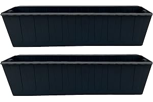 ‎HOSSI'S WHOLESALE Hossi's Wholesale 2er Blumenkasten Set Balkonkasten Einsatz passend für Europaletten für Blumen, Kräuter und Früchte 2 Stück 37cm