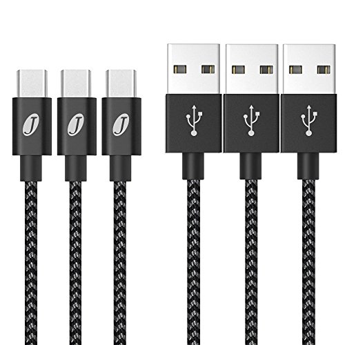  Pack de 3  1m  C  ble USB Type C  Jecent Nylon Tress   Cable USB C Chargeur en Aluminium pour Samsung S8 S8  Note8  A3 5  2017    A7   A9   C5 7 pro   C9  LG G5 G6  Nexus 5X 6P  Onplus 2 3 3T  Sony Xperia XZ  Huawei P9  Nokia N1  New MacBook 2015  ChromeBook Pixel  Nintendo Switch et d   autres appareils compatibles USB C