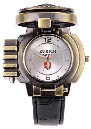 Herren Vintage Quarz Armbanduhr mit LED Totenkopf Leder Uhrband Herren Vintage Quarz Armbanduhr mit LED Totenkopf Leder Uhrband