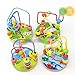 Multi Colors Baby Kid Festival Gift Wooden Around Beads Maze Puzzle Educational Toy(1Pca: Random Color)