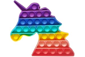 BUYVERSE Juguete Fidget para estallar Burbujas de Silicona, Tipo sensorial, antiestrés, Multicolor, Modelo Unicornio