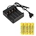 Produktbild Batterien, erthome 3.7V 18650 9800mAh Li-Ion Akku Batterie für LED-Taschenlampe, 3.7v Li-ion Rechargeable Battery (4 Stück + Intelligente Ladeanzeige)