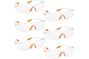 O-Kinee Set da 6 Occhiali Protettivi da Lavoro, Occhiali Antinfortunistica da lavoro, Occhiali Protezione Trasparenti Avvolgenti, Occhiali di Sicurezza Laboratorio Chimica, Occhiali Antipolvere