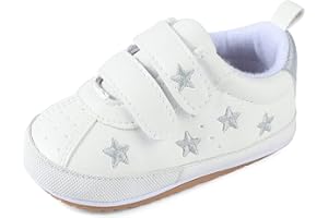 MK MATT KEELY Chaussures Premiers Pas Bébé Fille Garçon Baskets Bebe Cuir Souple avec Semelle Antidérapante 0-18 Mois