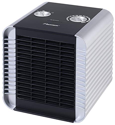Bestron ACH1500S Calefactor, Termostato, Control de Temperatura, 750 W, 1500 W, Plástico, Plateado