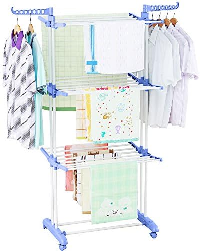 Lifine Deluxe 3 Tier Clothes Drying Rack Foldable Laundry Dryer Hanger Airer Compact Storage