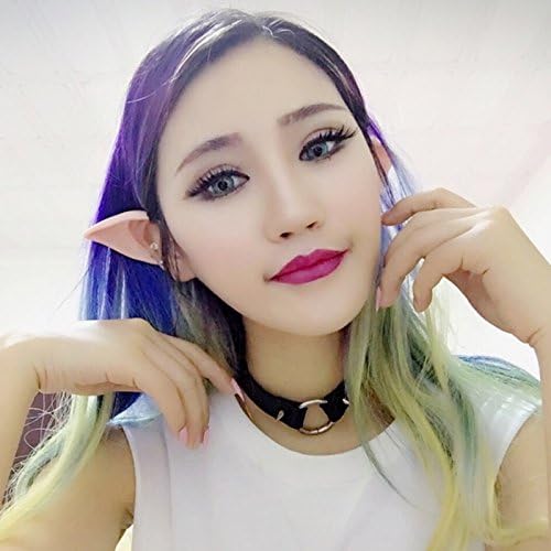Oumosi Latex Fairy Pixie Elf Fake Ears Cosplay Accessories Halloween Soft Pointed Prosthetic Tips Ear