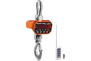 Steinberg Systems Crane Scale Hook Scale Hanging Scale Digital Scale LED 5t/1kg Remote Control SBS-KW-5/2K (5000 kg / 4.4 lbs (2 kg), LED, Remote Control 20m)