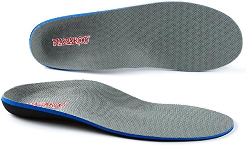 Orthotics for Flat Feet, NAZAROO Shoe Insoles for Plantar Fasciitis, Foot Pain, Heel Pain and Pronation Relief for Most Mens or Womens Shoes/Boots (US Mens 9-9.5 | Womens 11-11.5)
