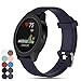 Produktbild Silikon Garmin vivoactive Gurt für Garmin vivoactive 3/vivomove/vivomove HR, fanceeast Smart Watch Ersatz Band für Garmin vivoactive 3/Garmin vivomove HR/ticwatch 2/MOTO 360 2 Herren 42 mm/Samsung Gear S2 Classic Smart Watch, marineblau