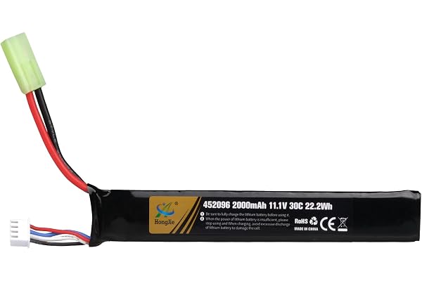 11,1 V 2000 mAh 30 C 3S Batterie LiPo Rechargeable avec Tamiya Connecteur pour Fusils Airsoft M4, M110, AK47, L85, MP5, Scar, M249, AUG, AEG, MP5K, M60, RPK, PKM