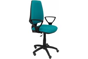 PIQUERAS Y CRESPO Silla Elche CP Bali Turquesa Brazos fijos Ruedas de parqué