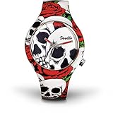 Doodle Armbanduhr Totenkopf Skull Moodwerk DOSK001 mit Silikonarmband