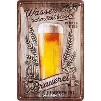 Retro Blechschild "Lieblingstier Zapfhahn" - Vintage Bar-Deko Im DIN A5 Format, Made In Germany