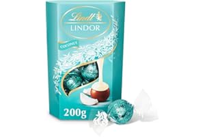 Lindt - Cornet LINDOR - Chocolat à la Coco - Cœur Fondant, 200g