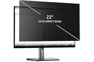 MOBDIK Amovible Film Protecteur D'écran 22 Pouces pour Moniteur 16:10, Anti-Lumière Bleu Anti-Reflet Filtre, Anti-Espion, Protection Des Yeux