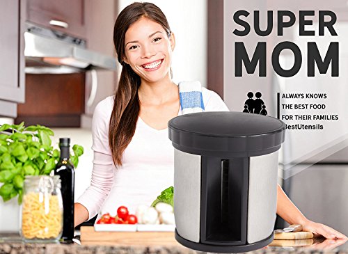 Best Utensilien Spiralschneider Spiralizer Gemüse Zucchini Nudeln Spaghetti Pasta Maker zoodler Spiralizer Schneide mit Reinigungsbürste, Handheld Schwarz - 9
