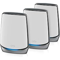 NETGEAR Orbi WiFi 6 Mesh WLAN System (RBK853) | Triband Mesh, Router mit 2x Satelliten | WLAN-Abdeckung bis zu 525 m², über 1
