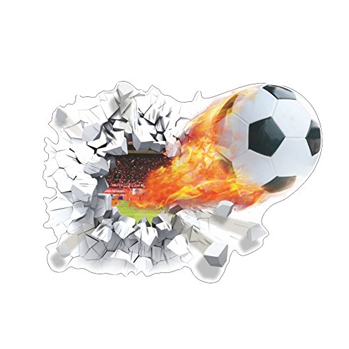 3D Solide Wand-Fußball Wandtattoos Wandbilder Wohnzimmer