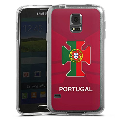 Samsung Galaxy S5 Silikon Hülle Case Schutzhülle Portugal EM Trikot Fußball Europameisterschaft