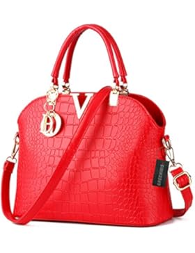 Greeniris Damen Handtasche PU Schultertasche Kunstleder Tote für Dame