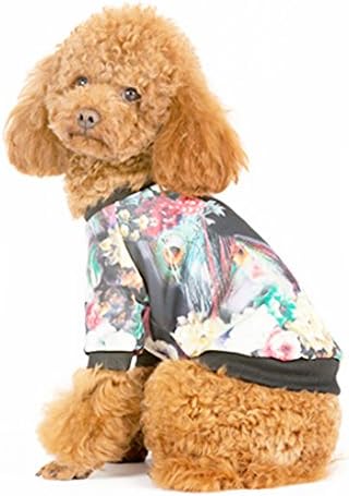 Muodu Pet Dogs Clothes Fashion Sweater Warm Good Ventilation Retro pattern Colorful Printed Jacket Color Printing Leisure